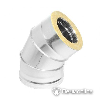 Колено 135° (45°) Теплов и Сухов Отвод Термо 45* ОТ-Р 430-0.5/оцинковка D120/180 в Абакане