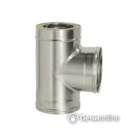 Дымоход Дымок Тройник 90° с изоляцией 0,8 мм. ТRFR90 150/230 в Абакане