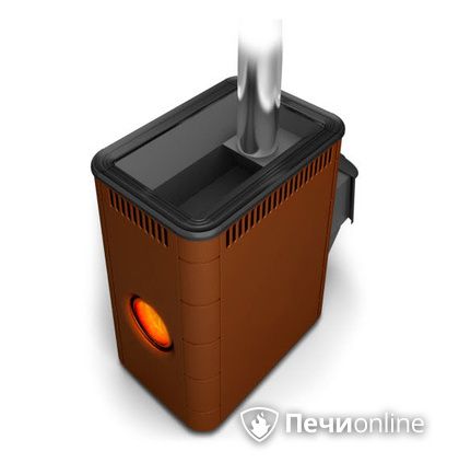 Дровяная банная печь TMF  Аврора Inox ДА Иллюминатор терракота  в Абакане