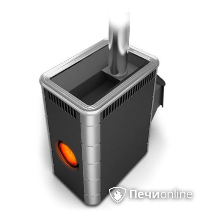 Дровяная банная печь TMF Аврора Inox ДА Иллюминатор антрацит НВ  в Абакане
