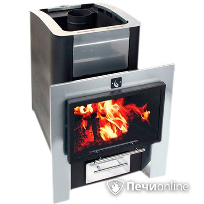 Дровяная банная печь Конвектика 16 Плазма антрацит в Абакане