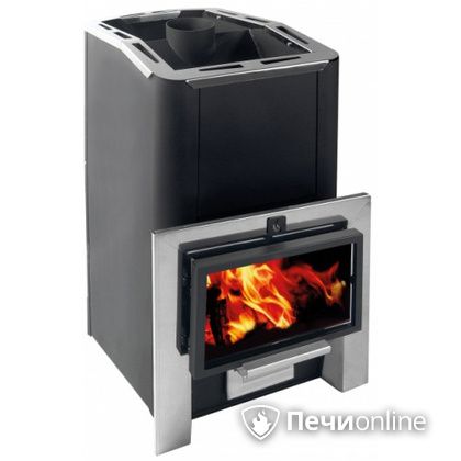 Дровяная банная печь Конвектика Ниагара 18 Плазма антрацит в Абакане