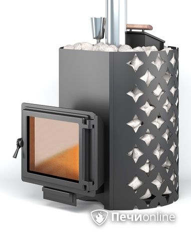 Дровяная печь-каменка Этна 24 (Панорама) Закрытая каменка в Абакане