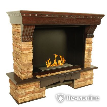 Биокамин Firebird Валенсия (Valencia) темный дуб, угловой в Абакане