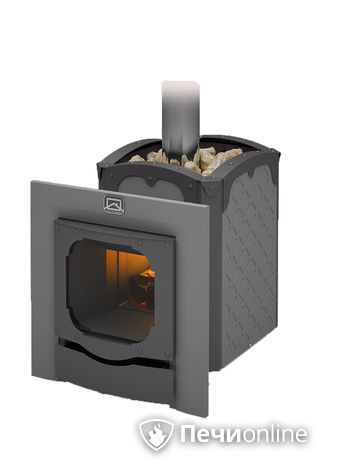 Дровяная банная печь Теплодар Былина-12 Ч Панорама (1.1) в Абакане