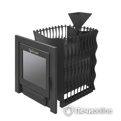 Дровяная банная печь Протопи Вулкан 14 Подкова Панорама в Абакане