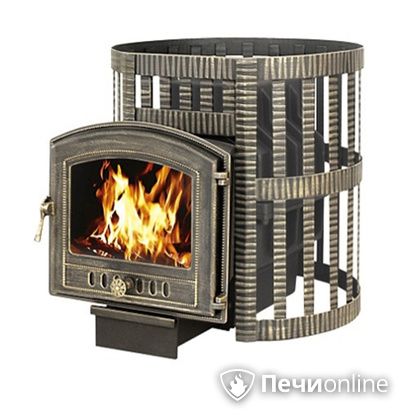 Дровяная банная печь Везувий Легенда Ковка 22 (224) чугун в Абакане