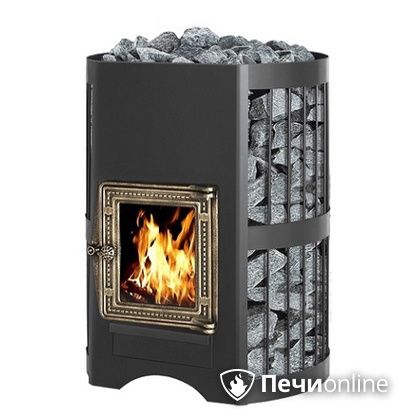 Дровяная банная печь Везувий Скиф Стандарт 22 ДТ-4С без выносного тоннеля в Абакане