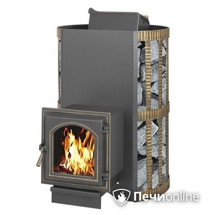 Дровяная банная печь Везувий Скиф с закрытой каменкой (270) в Абакане