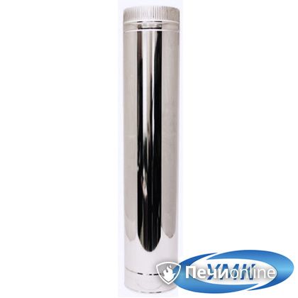 Дымоход УМК Труба D115 L=1.0 м 0.5 мм. нержавейка в Абакане