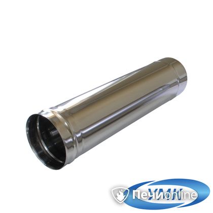 Дымоход УМК Труба D130 L=0,25 м 1,0 мм. нержавейка в Абакане