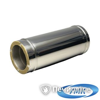 Дымоход УМК Сэндвич-труба 05м 140х200 Н+Н 1,0мм 0,5мм по воде в Абакане
