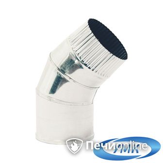 Дымоход УМК Отвод 135° D150 1.0мм нержавейка в Абакане