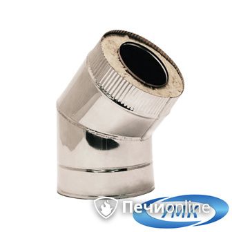 Дымоход УМК Сэндвич-отвод 135°  D150х210 Н+Н 1.0мм 0.5мм по воде в Абакане