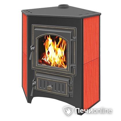 Печь-камин Везувий ПК-01(220) угловой красный в Абакане