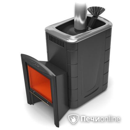 Дровяная банная печь TMF Гейзер 2014 Carbon Витра антрацит в Абакане
