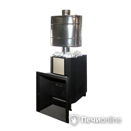 Газовая печь для бани УЗПО Синара Метеорит газо-дровяная антрацит без ГГУ в Абакане