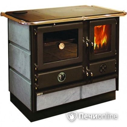 Отопительно-варочная печь MBS Thermo Magnum Stone L с теплообменником и духовым шкафом в Абакане