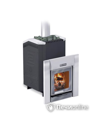 Дровяная банная печь Ермак 12-Премиум стальная топка 8мм в Абакане